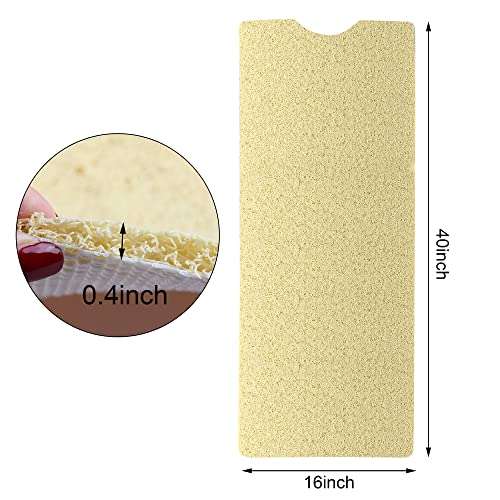 Leotruny Bath Tub Shower Mat 40 x 16 Inch Non-Slip Soft PVC Loofah Mats for Bathroom (C02-Beige) - Image 2