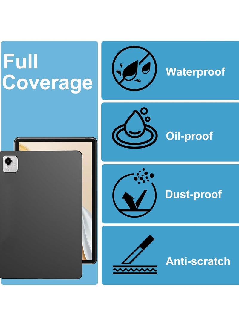 general HONOR Pad X9a Protective Case, Flexible Ultra-Thin Scratch-Resistant Soft TPU Protective Case Lightweight Matte Smooth Soft Touch Anti-Fingerprint Back Cover with 2 Pieces of Tempered Glass - Image 4