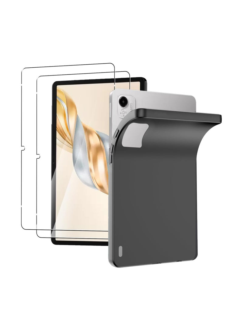 general HONOR Pad X9a Protective Case, Flexible Ultra-Thin Scratch-Resistant Soft TPU Protective Case Lightweight Matte Smooth Soft Touch Anti-Fingerprint Back Cover with 2 Pieces of Tempered Glass - Image 1
