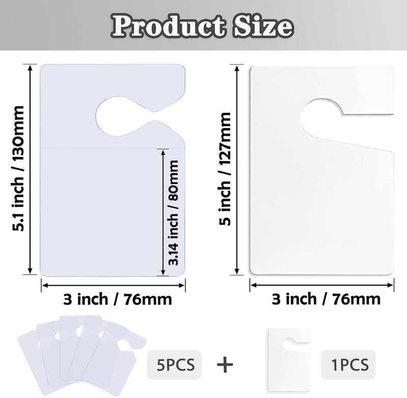 Mecefeno Clear Parking Permit Holder Set with Hang Tag - Image 2