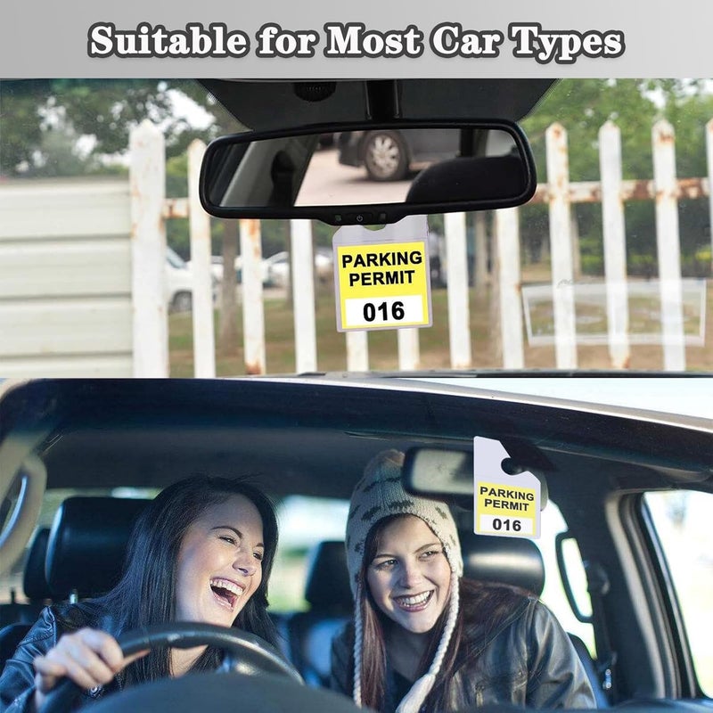 Mecefeno Clear Parking Permit Holder Set with Hang Tag - Image 5