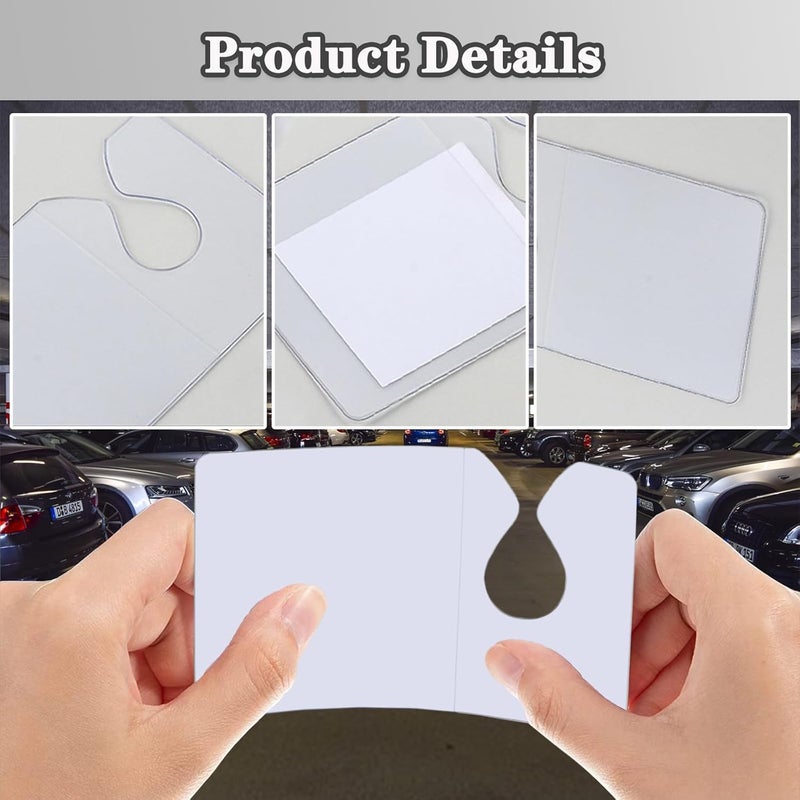 Mecefeno Clear Parking Permit Holder Set with Hang Tag - Image 4