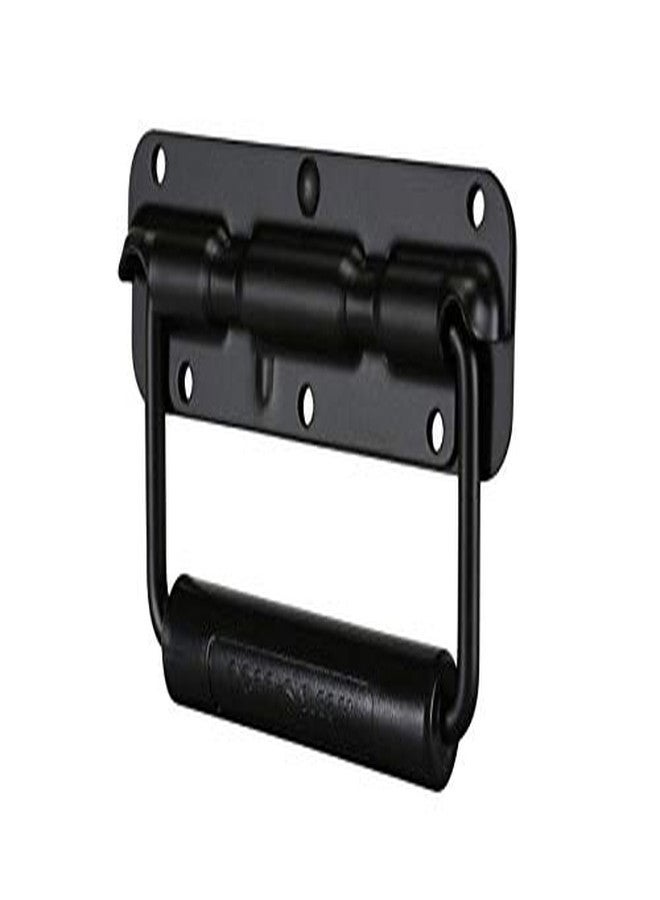 PENN ELCOM Medium Zinc Surface Mount Spring Loaded Handle (Black) Hardware Flight Case | Chrome Finish/Transit Box Handle/Tool Box Accessory/Musical Instrument Case | Performance Household & Garden - Image 1