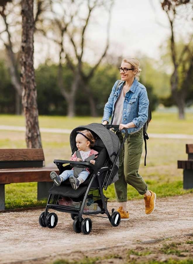 الأورلار عربة اطفال قابلة للعكس من اورلار، قابلة للطي بيد واحدة، مسند ظهر قابل للتعديل، مقعد واسع، سلة تخزين كبيرة جدا، خفيفة الوزن لسهولة السفر، عربة اطفال للاطفال بعمر 0-36 شهر - Image 5