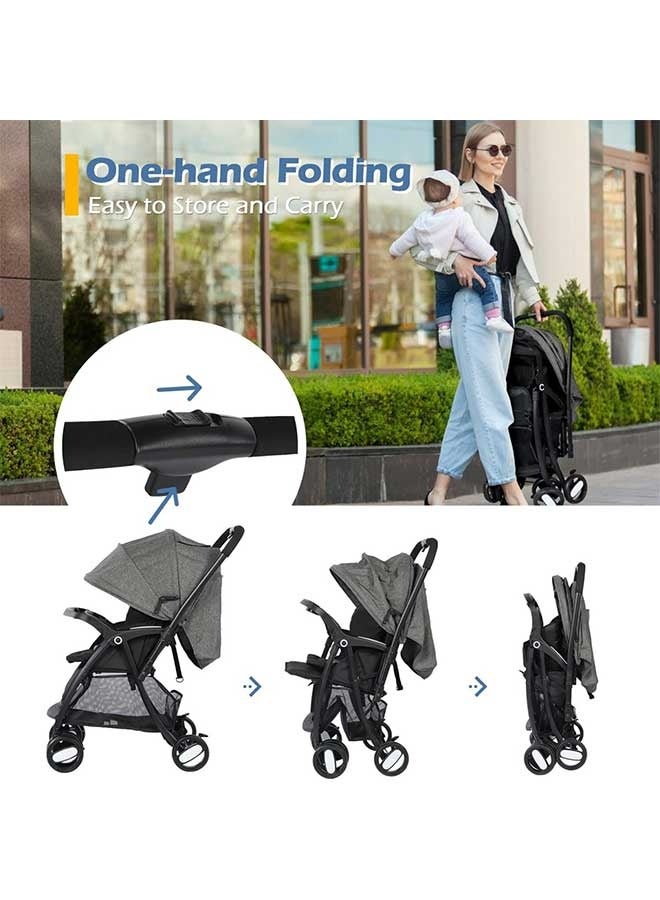 الأورلار عربة اطفال قابلة للعكس من اورلار، قابلة للطي بيد واحدة، مسند ظهر قابل للتعديل، مقعد واسع، سلة تخزين كبيرة جدا، خفيفة الوزن لسهولة السفر، عربة اطفال للاطفال بعمر 0-36 شهر - Image 4