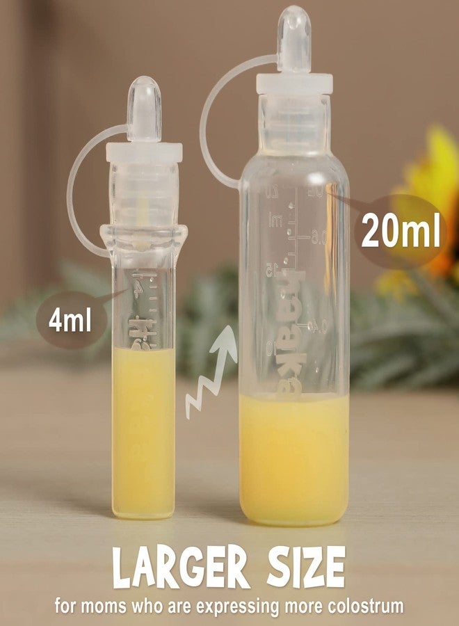 haakaa Colostrum Collector Set 20ml/2pk | Silicone Colostrum Syringes for Baby Breast Milk Catcher | Ready-to-Use Pack | Collect Store & Feed Colostrum | Breastfeeding Essential for Newborn Babies - Image 5