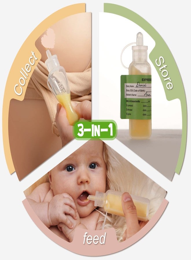 haakaa Colostrum Collector Set 20ml/2pk | Silicone Colostrum Syringes for Baby Breast Milk Catcher | Ready-to-Use Pack | Collect Store & Feed Colostrum | Breastfeeding Essential for Newborn Babies - Image 2