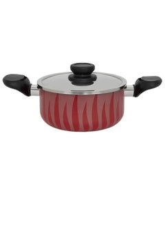 Alsaif Gallery Red Flame Red Cooking Pot With Steel Lid 20cm  - Image 1
