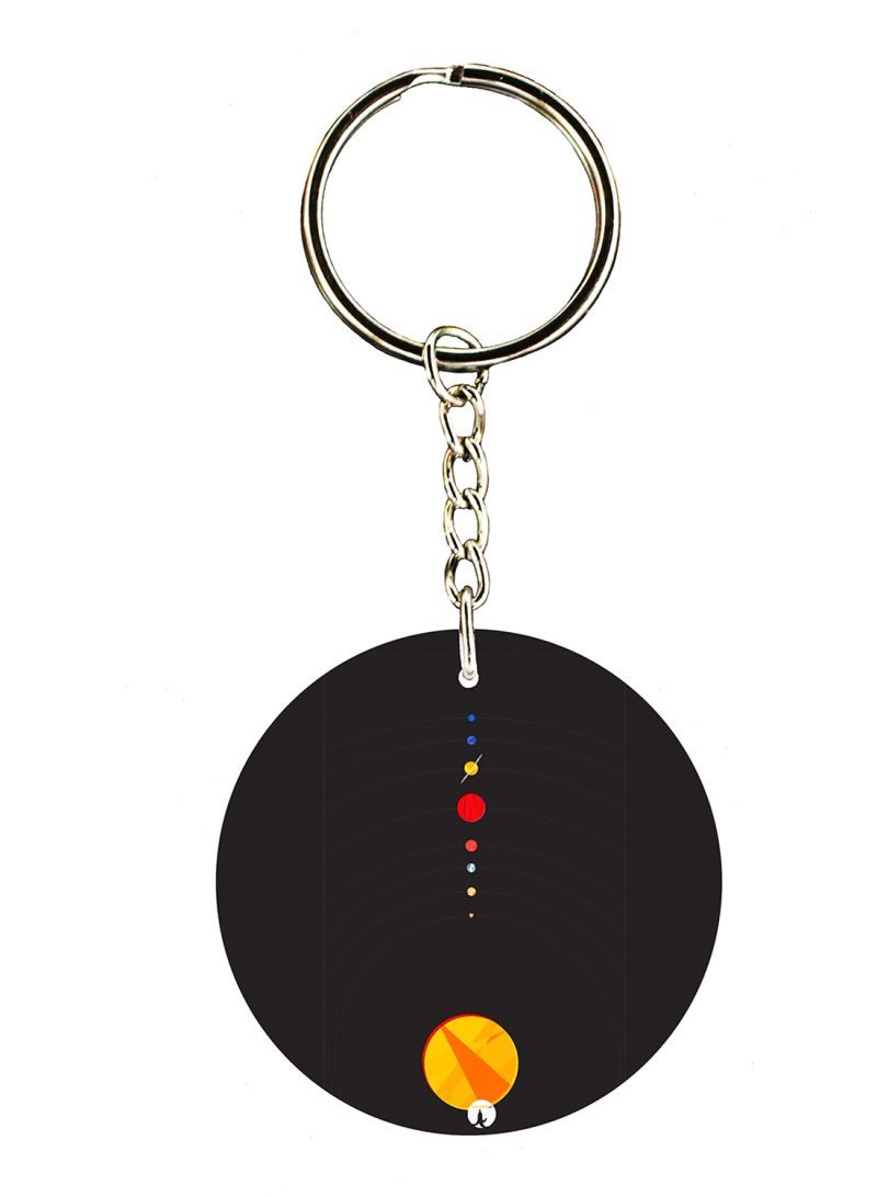 RKN Double Side Planets Printed Keychain