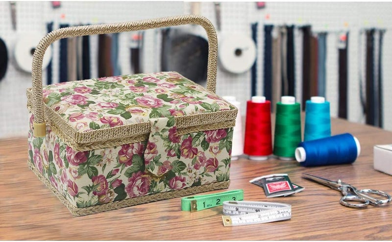 DD Medium Sewing Basket with Sewing Kit for Beginners, Kids, Adults - Image 2