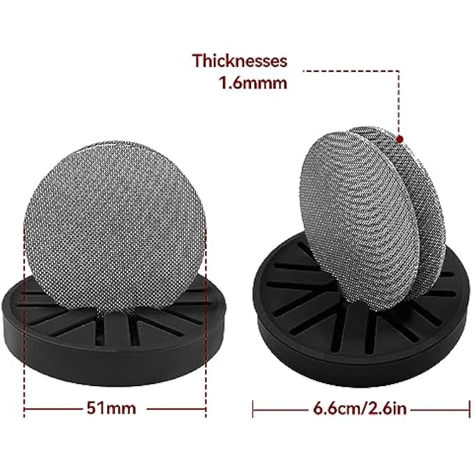 Proxima Direct 2 Pcs 51 Mm Puck Screen With Stand Stainless Steel Reusable Strainer Barista Coffee Filter Mesh Plate Compatible With Espresso 51Mm Portafilter Basket - Image 3