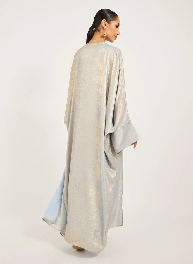 ستايلي Shimmer Design Abaya and Slip Dress Modest Set