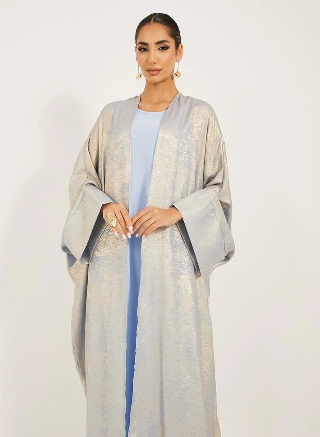 ستايلي Shimmer Design Abaya and Slip Dress Modest Set