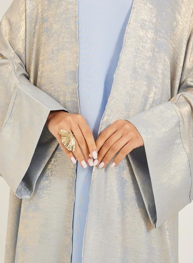 ستايلي Shimmer Design Abaya and Slip Dress Modest Set