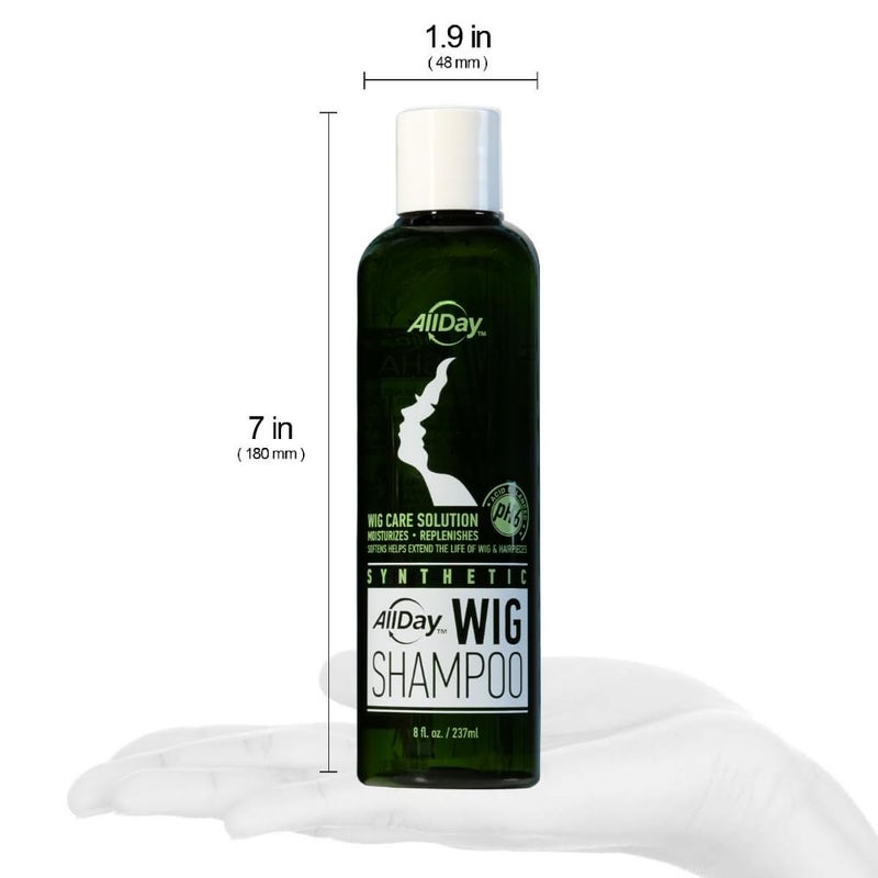 AllDay Locks Synthetic Wig Shampoo (8 oz) | Revitalizing & Refreshing Shampoo | Smoothens, Detangles & Nourishes | Cleanses, Softens and Revitalizes of Synthetic Hair | 8 oz - Image 2