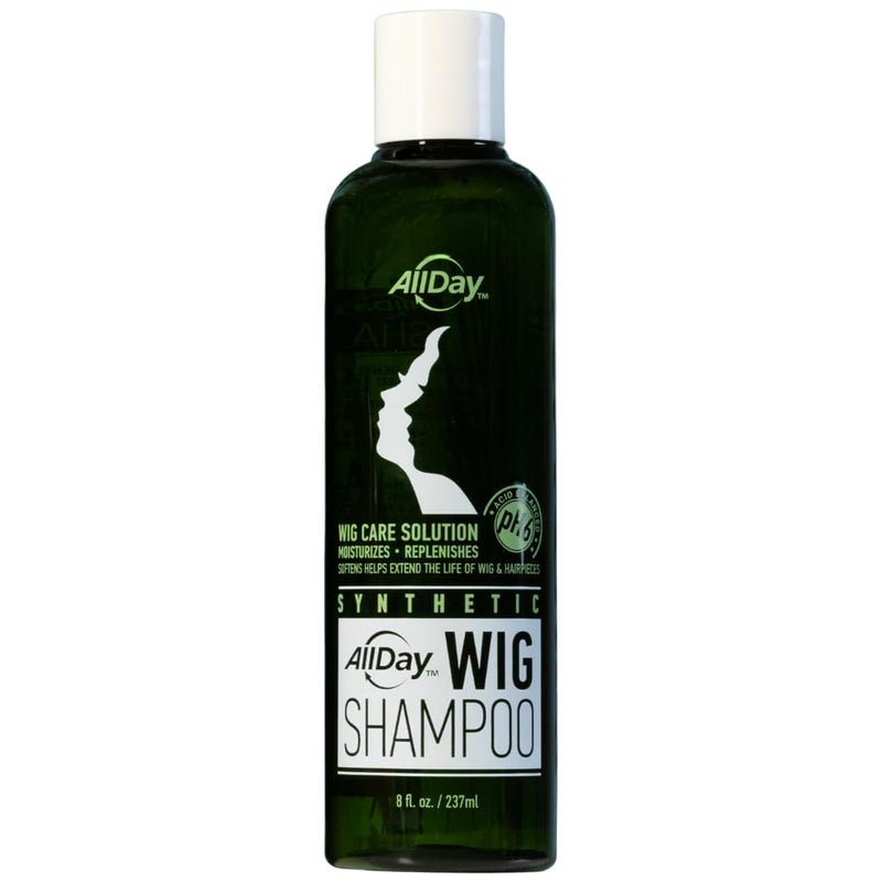 AllDay Locks Synthetic Wig Shampoo (8 oz) | Revitalizing & Refreshing Shampoo | Smoothens, Detangles & Nourishes | Cleanses, Softens and Revitalizes of Synthetic Hair | 8 oz - Image 1