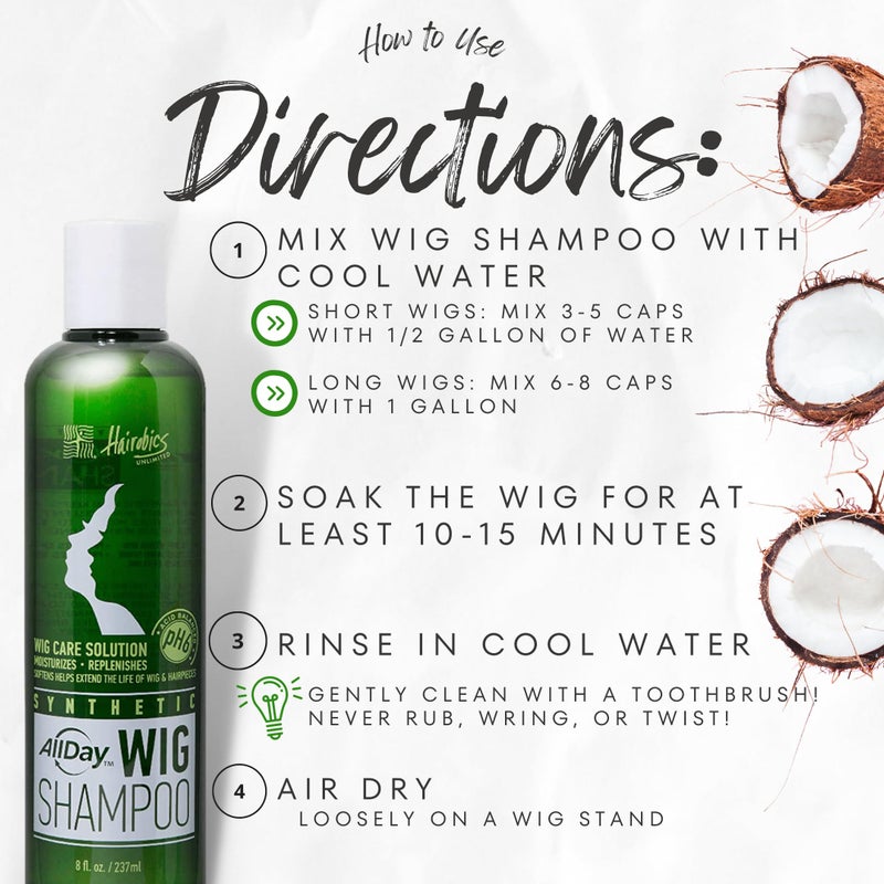 AllDay Locks Synthetic Wig Shampoo (8 oz) | Revitalizing & Refreshing Shampoo | Smoothens, Detangles & Nourishes | Cleanses, Softens and Revitalizes of Synthetic Hair | 8 oz - Image 5