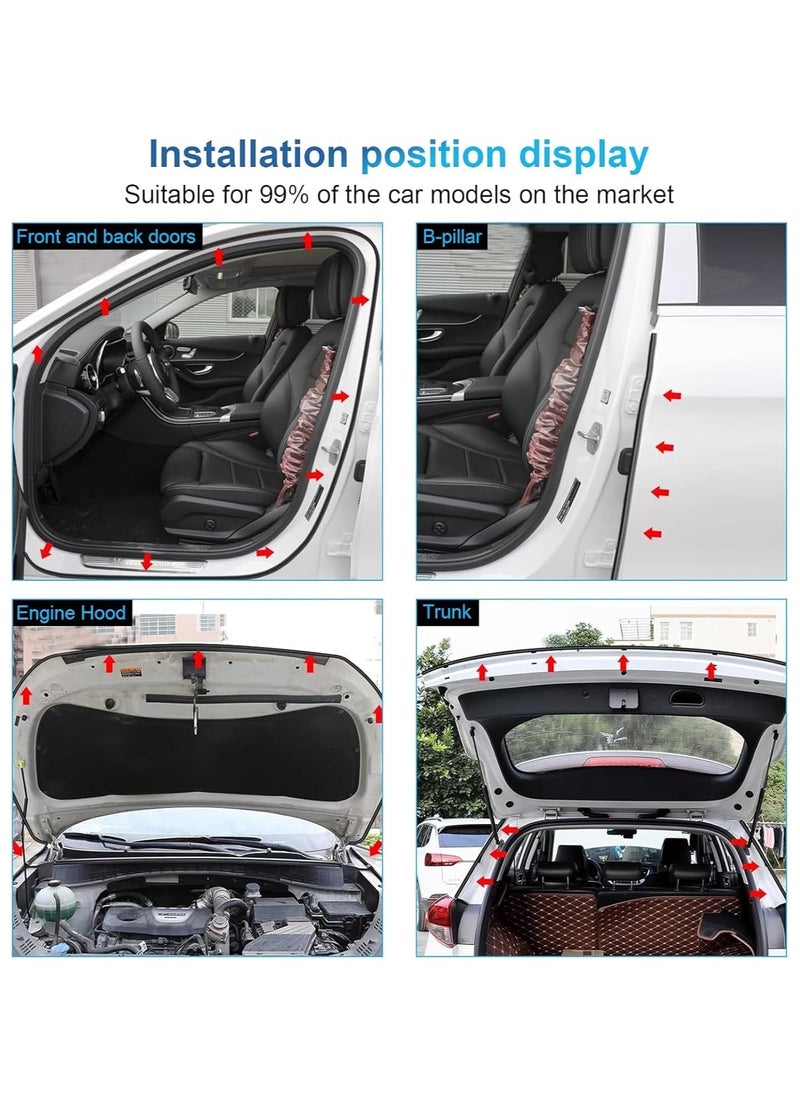 RATSAW Car Weather Stripping Universal Self Adhesive Automotive Weather Stripping Adhesive Rubber Seal Cover Waterproof Soundproof Weatherstrip for Car Door Tailgate Windows  - Image 3
