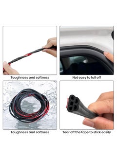 RATSAW Car Weather Stripping Universal Self Adhesive Automotive Weather Stripping Adhesive Rubber Seal Cover Waterproof Soundproof Weatherstrip for Car Door Tailgate Windows  - Image 5