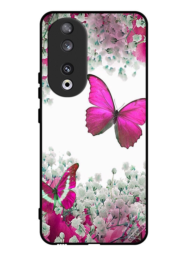 Covernex Protective Case Cover For Honor 90 Beautiful Butterflies And Small Roses - Image 1