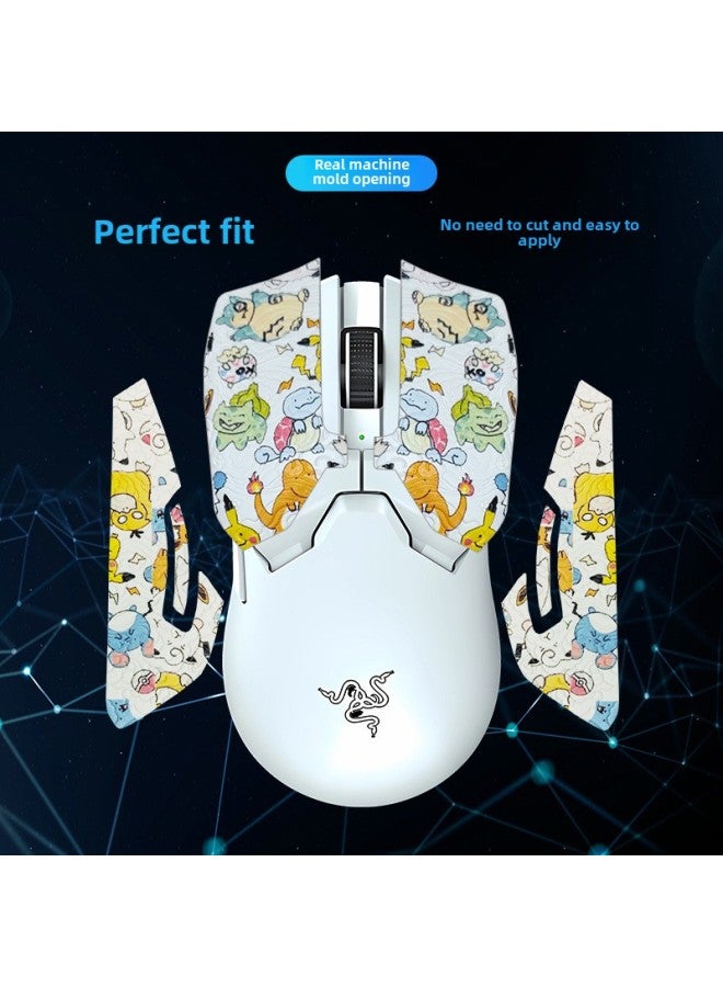 Suitable For Poison Viper Wired Ultimate Edition V2pro Professional Edition Wireless Mouse Anti-slip Sticker Anti-slip Texture Sweat Absorbing Material-Color:Poison Viper V2pro Professional Edition-SY-040 Team Printing/Black Xiangyun-Full Package  - Image 4