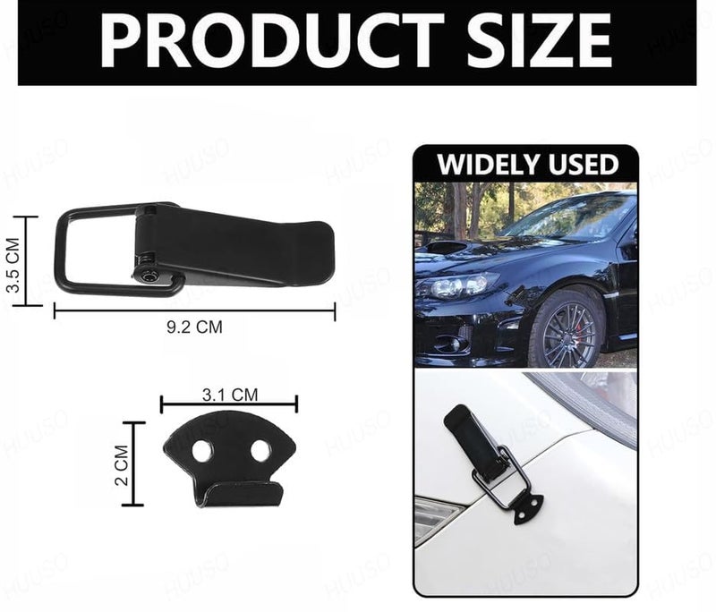 DECTEMS Sports Quick Release Car Bumper Security Hook Clips – Large Fasteners for Trunk Bumpers and Fenders – Universal Fit for All Cars (4 Pieces) - Image 2