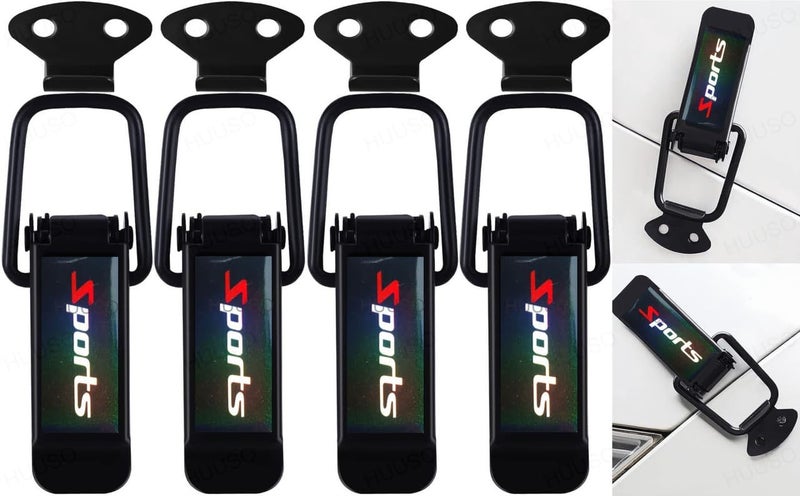 DECTEMS Sports Quick Release Car Bumper Security Hook Clips – Large Fasteners for Trunk Bumpers and Fenders – Universal Fit for All Cars (4 Pieces) - Image 1