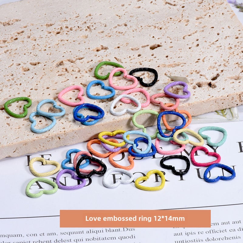 Colorful Painted Keychain Rings DIY Jewelry Love wreath 20 