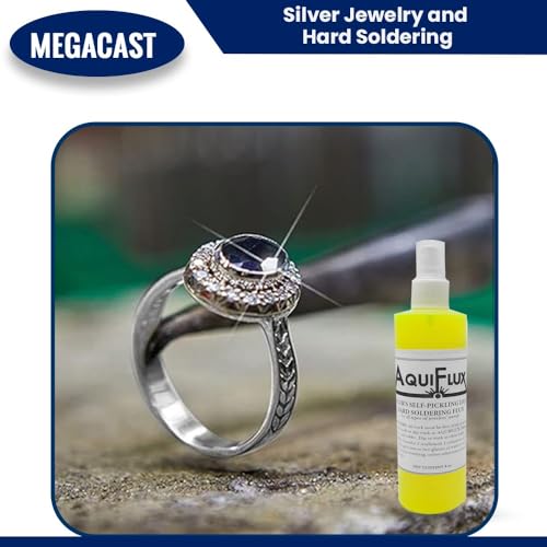 MegaCast Aquiflux Self Pickling Flux for Precious Metals Gold Silver Jewelry and Hard Soldering 8 Oz Megacast (275 ml) - Image 4