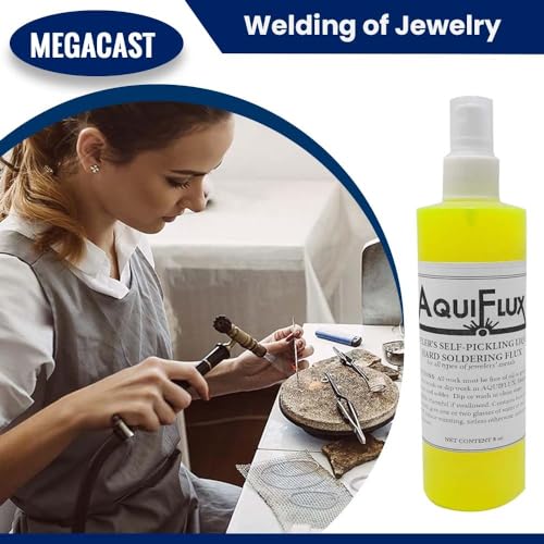 MegaCast Aquiflux Self Pickling Flux for Precious Metals Gold Silver Jewelry and Hard Soldering 8 Oz Megacast (275 ml) - Image 3