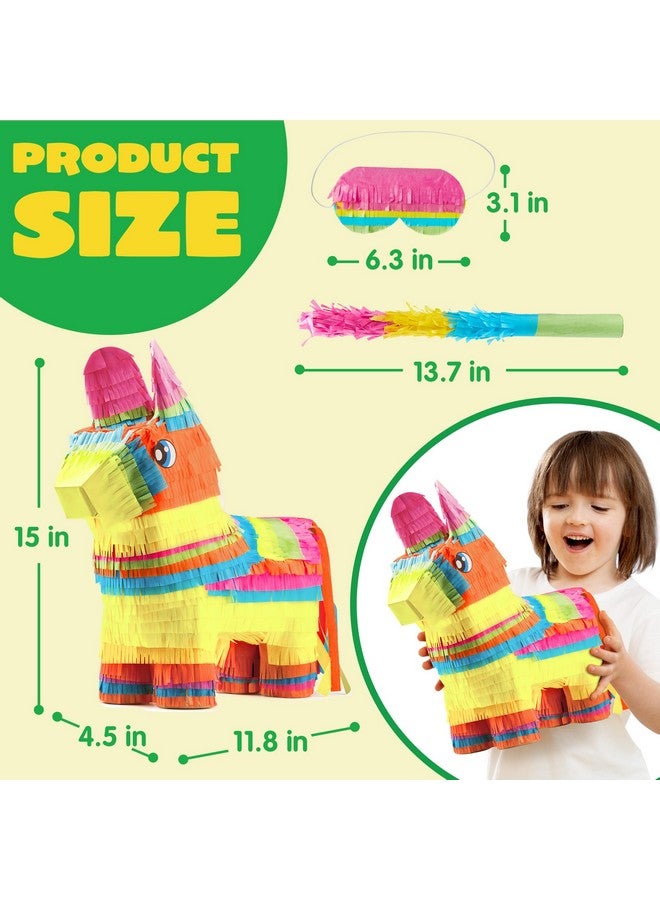 JOYIN Cinco De Mayo Donkey Pinata for Kids Birthday Party, (13 x 20 x 5 in.) for Fun Fiesta Taco Party Supplies, Luau Event Photo Props, Mexican Theme Decoration, Carnivals Festivals, Taco Tuesday Event - Image 2