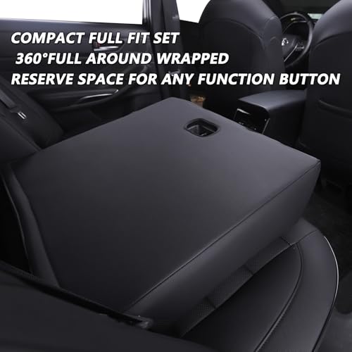 HKZ أغطية مقاعد مخصصة من HKZ لتويوتا كامري 2018 2019 2020 2021 2022 2024 هايبرد LE، هايبرد SE - مجموعة كاملة لـ 5 مقاعد، جلد أسود - Image 3