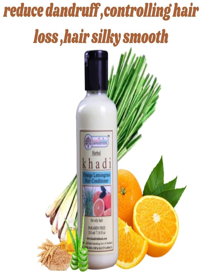 Khadi Rishikesh Herbal Orange Lemongrass Hair Conditioner Combo Set Pack Of - 210ml X 2 (420ml) - Image 2