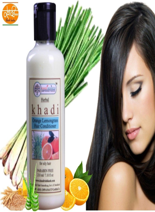 Khadi Rishikesh Herbal Orange Lemongrass Hair Conditioner Combo Set Pack Of - 210ml X 2 (420ml) - Image 4