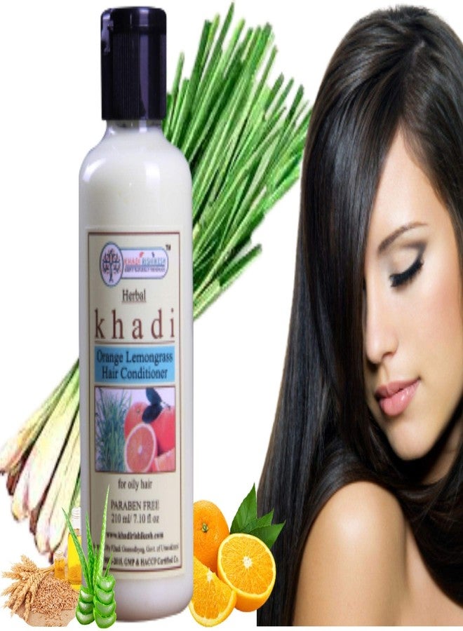 Khadi Rishikesh Herbal Orange Lemongrass Hair Conditioner Combo Set Pack Of - 210ml X 2 (420ml) - Image 1