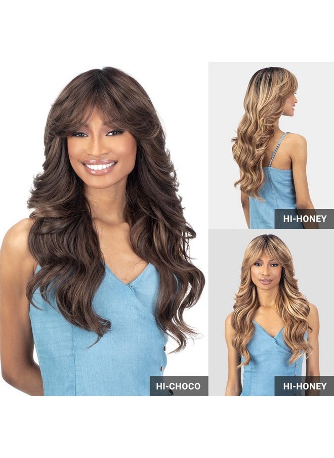 FREE TRESS Freetress Equal Lite Wig Curtain Bang 013 (1B)  - Image 5