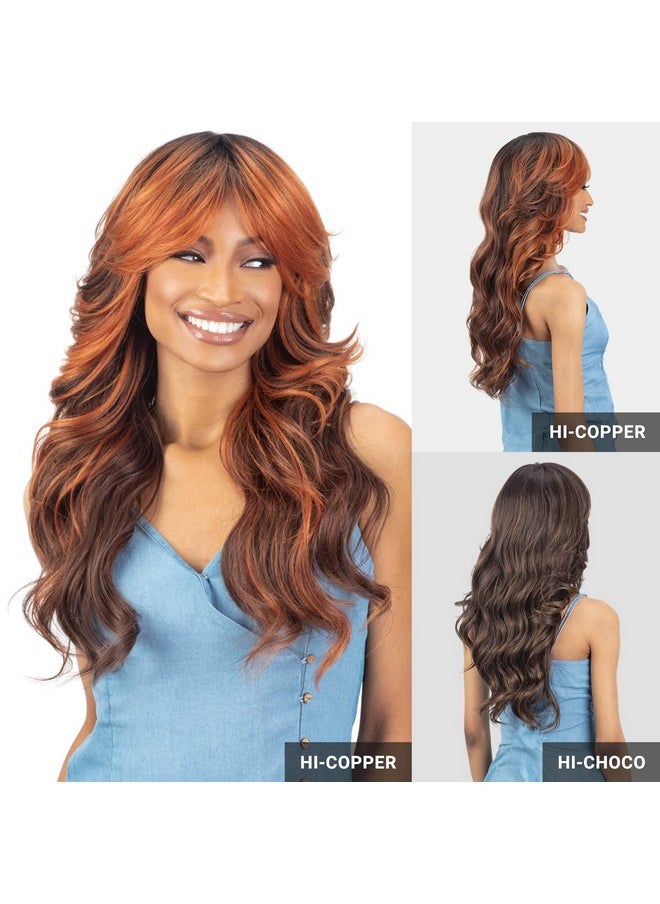 FREE TRESS Freetress Equal Lite Wig Curtain Bang 013 (1B)  - Image 4
