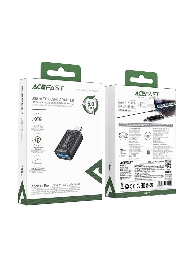 ACEFAST - ACEFAST J1 USB-A to USB-C OTG Adapter for Charging and Data Transfer - Image 1