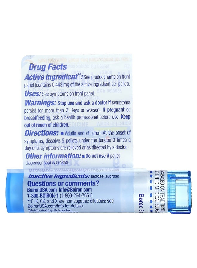 Boiron Boiron, Borax 6C, Canker Sore Relief, 80 Pellets  - Image 2