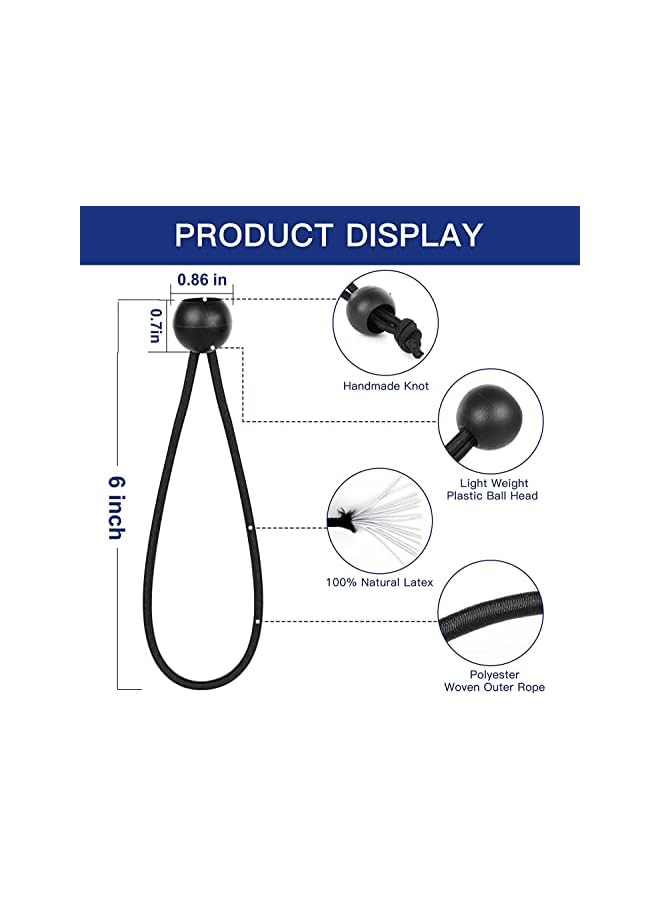 The Bros The Bros Ball Bungee Cords | 6-Inch Heavy-Duty Bungee Cord with Balls | 25 PCS UV Resistant Bungee Balls for Canopy, Tarp Tie Down, Camping, Shelter & Tent Poles - Image 3