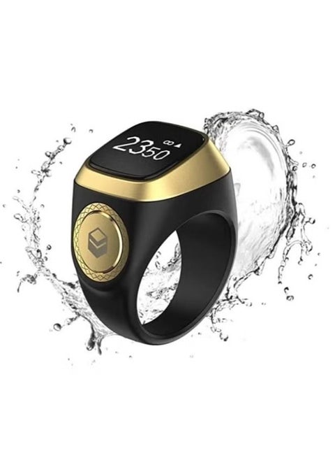 iQIBLA Smart Tasbih Zikr Ring With Prayers Notifications Black