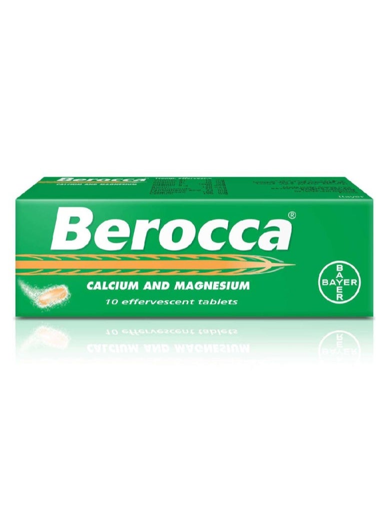 BAYER Berocca Calcium & Magnesium Effervescent Tablets 10’s (Pack of 3) – Complete Bone, Muscle & Nerve Health Support with Refreshing Fizzy Formula - Image 2