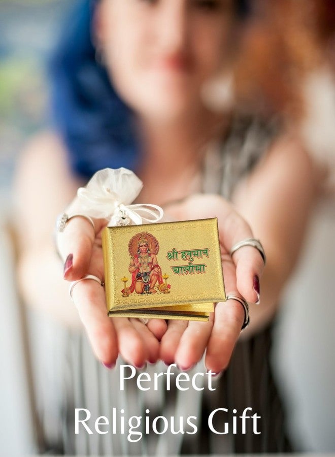 WARMINGO DE Hanuman Chalisa Gold Plated | Pocket Size Booklet for Chanting Pooja Temple Decoration & Gifting | Religious Gift for Mom & Dad | Diwali Gift for Relatives & Friends - Image 5