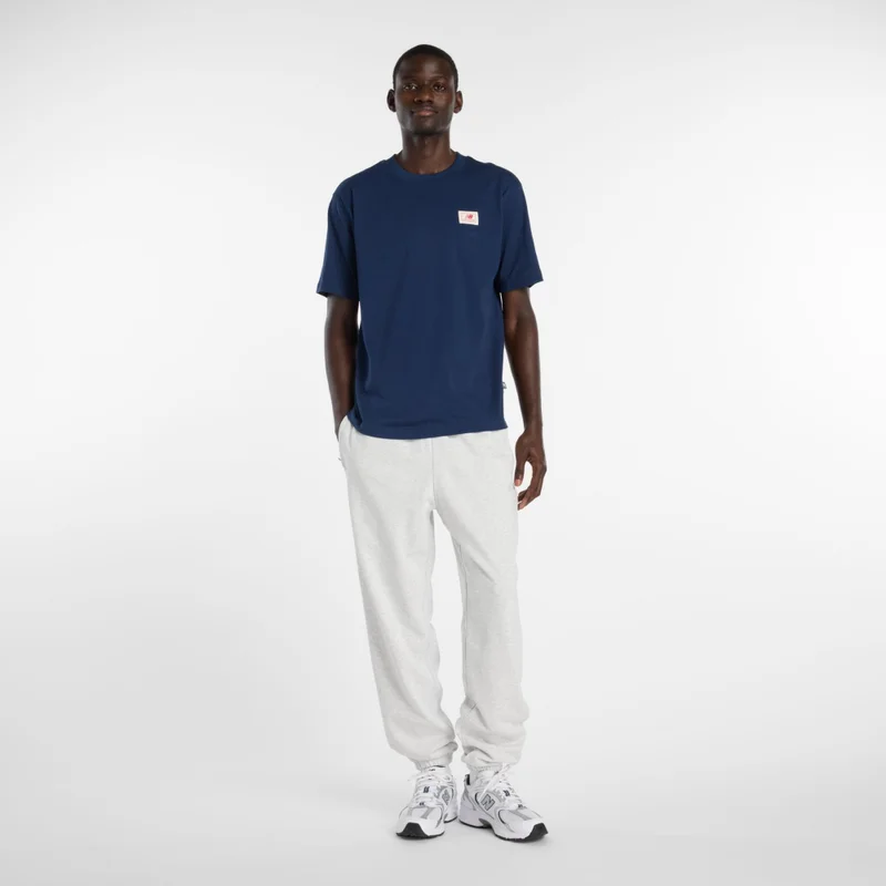 New Balance NB Navy Men's Woven Label T-Shirt for Men | Best Price UAE