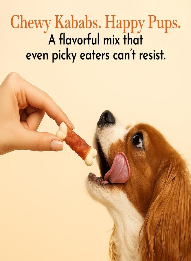 PETS EMPIRE O'Dog Chicken, Duck and Liver Kabobs Stick, Healthy Dog Treats, Chewy Dogs Sticks for Training and Feeding, Made with Real Chicken, Duck, Non-Vegetarian Snacks for Dogs, Puppies - 100g - Image 3