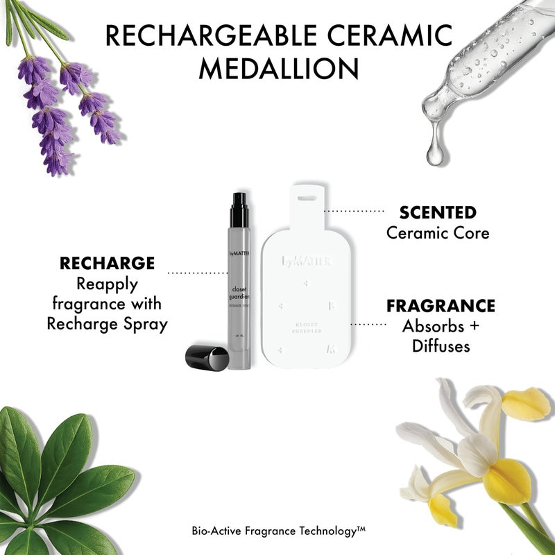 byMATTER Closet Guardian Natural Lavender Spray - Air Freshener, Hanging Ceramic Plate & French Lavender Spray, Fragrance Set for Wardrobes, Drawers & Clothing (200G / 7. Fl Oz) - Image 3