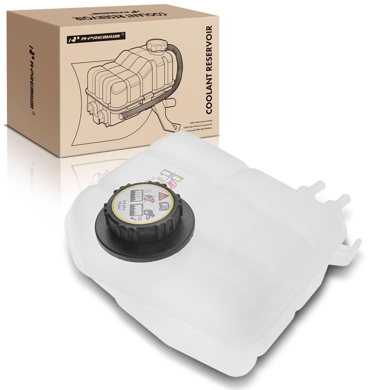 APremium Engine Coolant Overflow Recovery Reservoir Tank with Cap Compatible with Ford Focus 20002007 for 4Cyl 20L 23L Replace 5S4Z8A080AA 3S4Z8A080AC