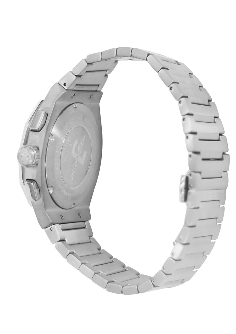 JOVIAL 1505GSMC02E  Stainless Steel Men's Watch, Bold Geometric Design, Grey Dial, Multifunction Movement, 45MM - Image 3