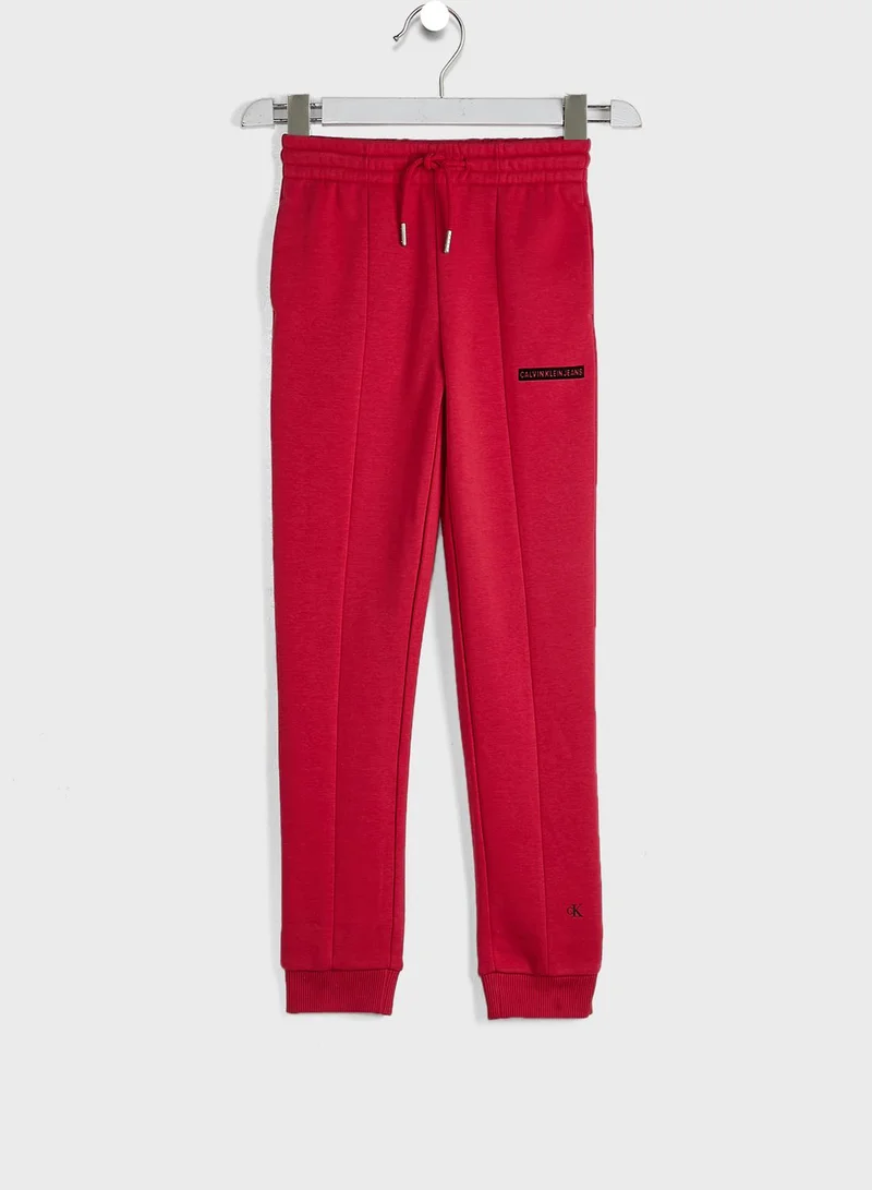 Calvin Klein Jeans Kids Micro Logo Flock Sweatpants