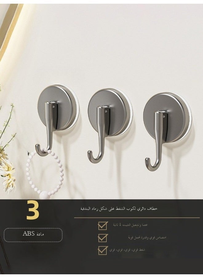 سينران SenRan قوية فراغ امتصاص كوب خطايات، قابلة لإعادة الاستخدام للماء دش خطايات، 3pcs فراغ امتصاص خطايات - حلاقة حامل - تاج خطايات - متعددة الاستخدام لمكتب المطبخ الحمام  - Image 1